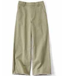 リブ　イン　コンフォート　はき心地もカラーもやわらかな　もちもちフリンジパンツ