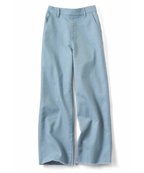 Live in comfort（リブインコンフォート）の「リブ　イン　コンフォート　はき心地もカラーもやわらかな　もちもちフリンジパンツ（デニムパンツ・レディース・アイボリー/グリーン系その他/ライトピンク/ライトブルー・6/8/9/7/10/5）」の5枚目の写真