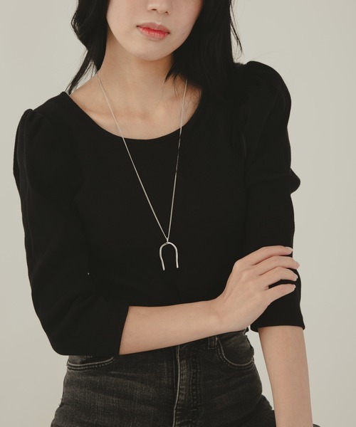 COLOR TOKYO ACCESSORIES（カラートウキョウアクセサリー）の「Uラインロングネックレス（ネックレス・レディース・シルバー/ゴールド・FREE）」の6枚目の写真