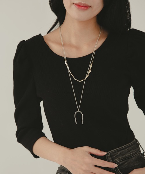 COLOR TOKYO ACCESSORIES（カラートウキョウアクセサリー）の「Uラインロングネックレス（ネックレス・レディース・シルバー/ゴールド・FREE）」の11枚目の写真