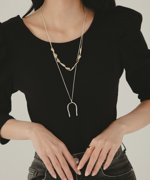 COLOR TOKYO ACCESSORIES（カラートウキョウアクセサリー）の「Uラインロングネックレス（ネックレス・レディース・シルバー/ゴールド・FREE）」の14枚目の写真