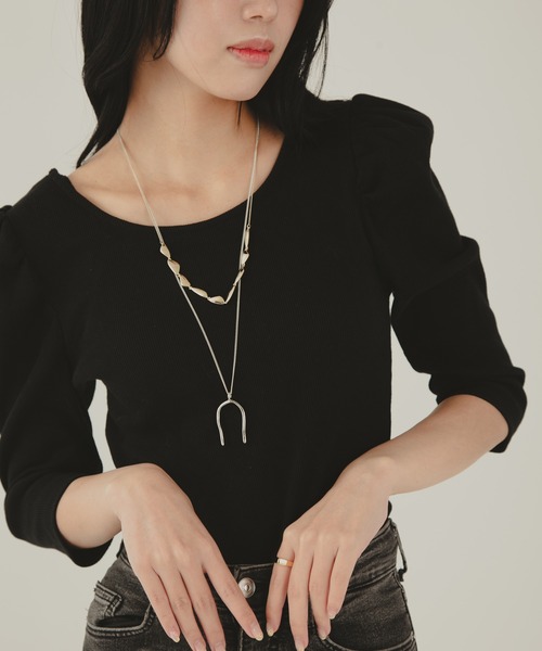 COLOR TOKYO ACCESSORIES（カラートウキョウアクセサリー）の「Uラインロングネックレス（ネックレス・レディース・シルバー/ゴールド・FREE）」の15枚目の写真