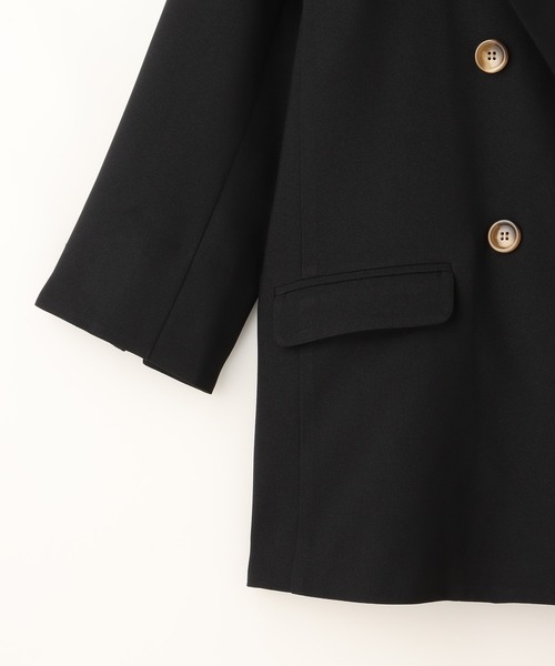 Honeys（ハニーズ）の「８分袖ダブル釦テーラー（テーラードジャケット・レディース・ブラック/ネイビー/アイボリー/グリーン系その他/ライトベージュ/ダークベージュ・S/M/L）」の14枚目の写真