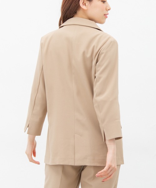 Honeys（ハニーズ）の「８分袖ダブル釦テーラー（テーラードジャケット・レディース・ブラック/ネイビー/アイボリー/グリーン系その他/ライトベージュ/ダークベージュ・S/M/L）」の9枚目の写真
