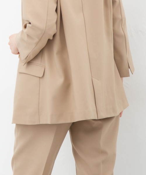 Honeys（ハニーズ）の「８分袖ダブル釦テーラー（テーラードジャケット・レディース・ブラック/ネイビー/アイボリー/グリーン系その他/ライトベージュ/ダークベージュ・S/M/L）」の21枚目の写真