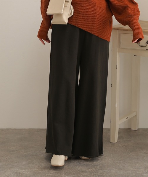 ElegChic(エレグシック)の「裏起毛ゆったりワイドパンツ(その他パンツ・レディース・ライトカーキ/杢グレー/ブラック・4L/XL/M)」の19枚目の写真