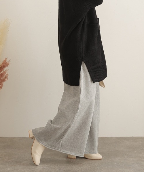 ElegChic(エレグシック)の「裏起毛ゆったりワイドパンツ(その他パンツ・レディース・ライトカーキ/杢グレー/ブラック・4L/XL/M)」の7枚目の写真