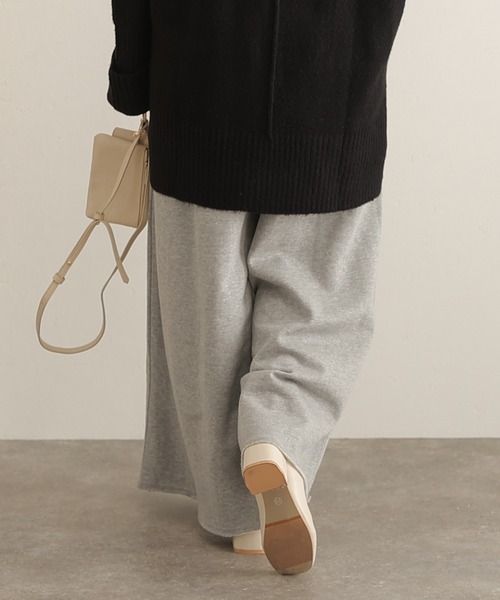 ElegChic(エレグシック)の「裏起毛ゆったりワイドパンツ(その他パンツ・レディース・ライトカーキ/杢グレー/ブラック・4L/XL/M)」の8枚目の写真