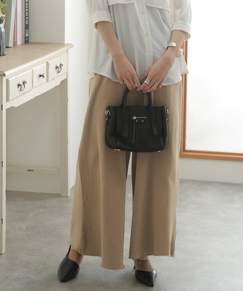 ElegChic(エレグシック)の「裏起毛ゆったりワイドパンツ(その他パンツ・レディース・ライトカーキ/杢グレー/ブラック・4L/XL/M)」の10枚目の写真