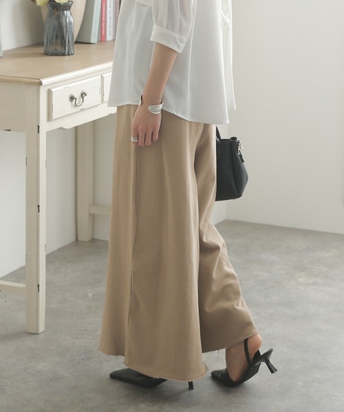 ElegChic(エレグシック)の「裏起毛ゆったりワイドパンツ(その他パンツ・レディース・ライトカーキ/杢グレー/ブラック・4L/XL/M)」の11枚目の写真