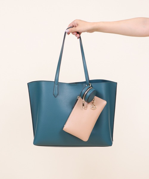 BASE（ベース）の「A4対応 スクエア・ラウンド型ポーチ付き  トートバッグ（トートバッグ・レディース・ブラック/グレー/ベージュ/グリーン/ブラウン系その他・FREE）」の5枚目の写真