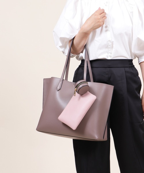 BASE（ベース）の「A4対応 スクエア・ラウンド型ポーチ付き  トートバッグ（トートバッグ・レディース・ブラック/グレー/ベージュ/グリーン/ブラウン系その他・FREE）」の17枚目の写真