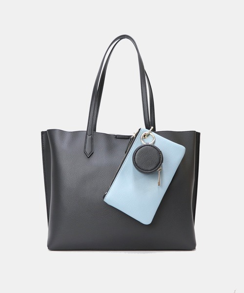 BASE（ベース）の「A4対応 スクエア・ラウンド型ポーチ付き  トートバッグ（トートバッグ・レディース・ブラック/グレー/ベージュ/グリーン/ブラウン系その他・FREE）」の22枚目の写真