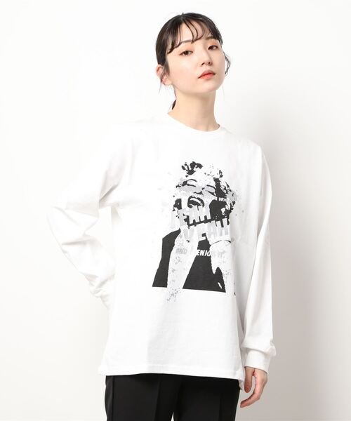 Kare/ME(カーミー)の「Kare/ME(カーミー)別注グリッター ロンT(Tシャツ/カットソー・レディース・ホワイト/ブラック・SMALL/MEDIUM/LARGE)」の2枚目の写真