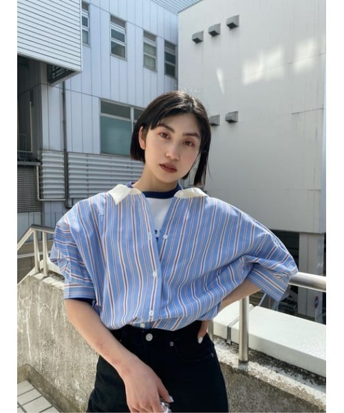 MOUSSY（マウジー）の「BACK GATHER シャツ（シャツ/ブラウス）」 - WEAR