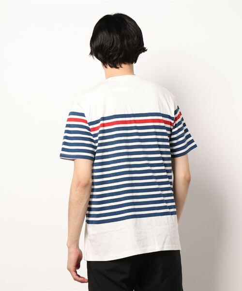 STYLEBLOCK(スタイルブロック)の「先染めボーダークルーネック半袖Tシャツ(Tシャツ/カットソー・メンズ・ブルー系その他/ホワイト系その他2/ホワイト系その他/ネイビー/チャコール/ホワイト・LL/M/L)」の8枚目の写真
