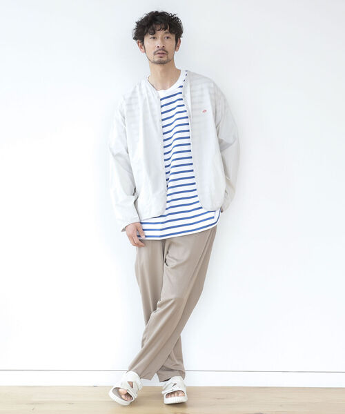 B:MING by BEAMS(ビーミングバイビームス)の「B:MING by BEAMS / ビックシルエット ボーダー 5分袖Tシャツ(Tシャツ/カットソー・メンズ・ベージュ/ネイビー/オフホワイト・SMALL/MEDIUM/LARGE/X-LARGE)」の6枚目の写真