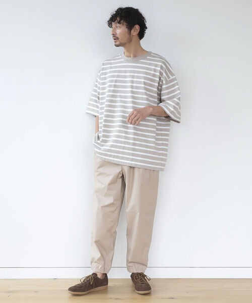 B:MING by BEAMS(ビーミングバイビームス)の「B:MING by BEAMS / ビックシルエット ボーダー 5分袖Tシャツ(Tシャツ/カットソー・メンズ・ベージュ/ネイビー/オフホワイト・SMALL/MEDIUM/LARGE/X-LARGE)」の10枚目の写真