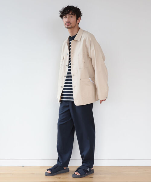 B:MING by BEAMS(ビーミングバイビームス)の「B:MING by BEAMS / ビックシルエット ボーダー 5分袖Tシャツ(Tシャツ/カットソー・メンズ・ベージュ/ネイビー/オフホワイト・SMALL/MEDIUM/LARGE/X-LARGE)」の13枚目の写真