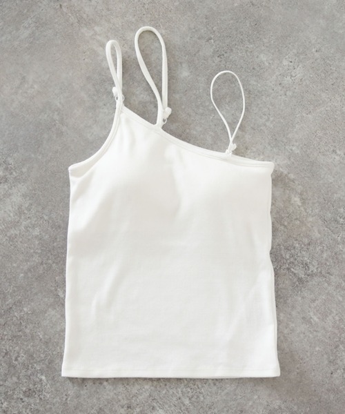 archives（アルシーヴ）の「パット付きアシメキャミソール（キャミソール・レディース・ブラック/イエロー/オフホワイト・MEDIUM）」の7枚目の写真