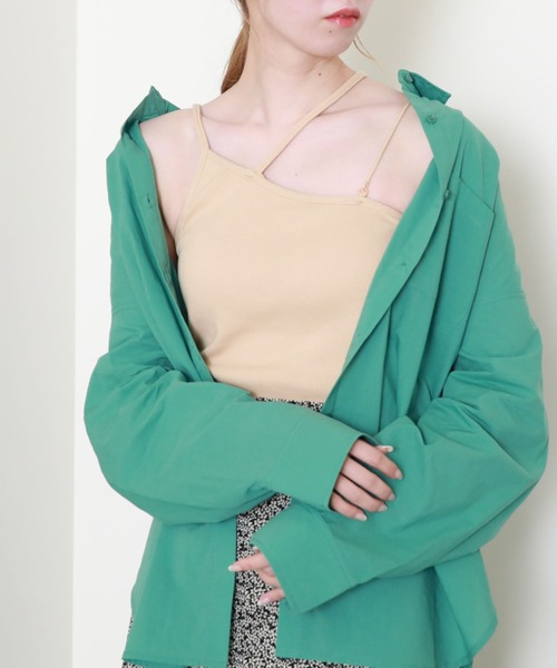 archives（アルシーヴ）の「パット付きアシメキャミソール（キャミソール・レディース・ブラック/イエロー/オフホワイト・MEDIUM）」の10枚目の写真