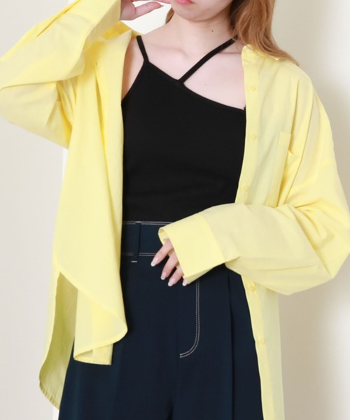 archives（アルシーヴ）の「パット付きアシメキャミソール（キャミソール・レディース・ブラック/イエロー/オフホワイト・MEDIUM）」の15枚目の写真