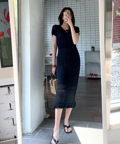 セール レースニットワンピース ワンピース Flexin フレキシン のファッション通販 Zozotown