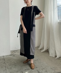 CAPRICIEUX LE'MAGE | 【AgAwd/アガウド】バイカラーメッシュワンピース(ワンピース)