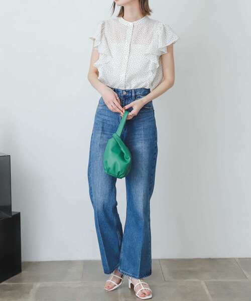 SENSE OF PLACE by URBAN RESEARCH(センスオブプレイスバイアーバンリサーチ)の「フリルスリーブブラウス(Tシャツ/カットソー・レディース・ホワイト系その他/ブラック系その他/ベージュ系その他・ONE)」の6枚目の写真