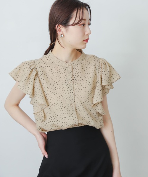 SENSE OF PLACE by URBAN RESEARCH(センスオブプレイスバイアーバンリサーチ)の「フリルスリーブブラウス(Tシャツ/カットソー・レディース・ホワイト系その他/ブラック系その他/ベージュ系その他・ONE)」の17枚目の写真