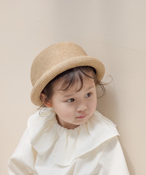 LOWRYS FARM(ローリーズファーム)の「クルクルHAT 270190(ハット・キッズ・ナチュラル/ブラック・FREE)」の2枚目の写真