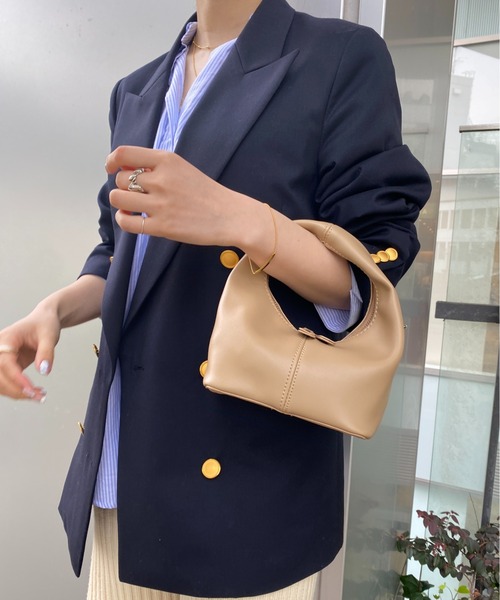 yuue' ( wear )(ユーイ)の「2wayワンハンドルミニバッグ(ハンドバッグ・レディース・ホワイト/カーキ/イエロー/ブラック・FREE)」の3枚目の写真