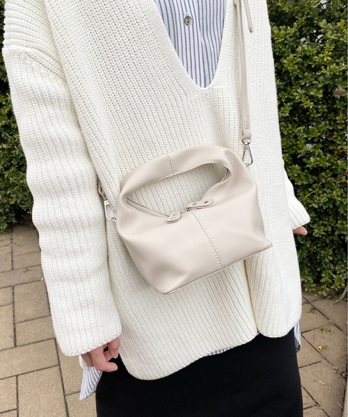 yuue' ( wear )(ユーイ)の「2wayワンハンドルミニバッグ(ハンドバッグ・レディース・ホワイト/カーキ/イエロー/ブラック・FREE)」の14枚目の写真