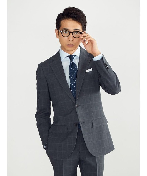 Perfect Suit FActory（パーフェクトスーツファクトリー）の「【上下洗える】WEB限定セットアップスーツ　4WAYストレッチ　グレンチェック　グレー（スーツセット・メンズ・グレー・BB5/A7/AB4/A4/BB6/AB6/Y7/Y8/AB5/BB7/A6/AB7/A8/Y5/BB8/AB8/A5/Y4/Y6/BB4）」の13枚目の写真