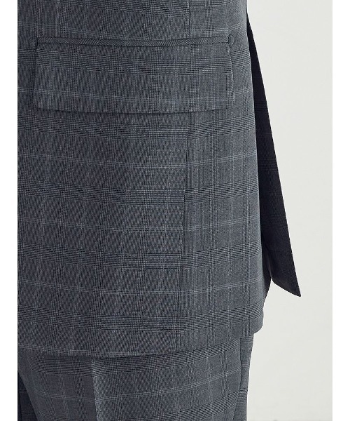 Perfect Suit FActory（パーフェクトスーツファクトリー）の「【上下洗える】WEB限定セットアップスーツ　4WAYストレッチ　グレンチェック　グレー（スーツセット・メンズ・グレー・BB5/A7/AB4/A4/BB6/AB6/Y7/Y8/AB5/BB7/A6/AB7/A8/Y5/BB8/AB8/A5/Y4/Y6/BB4）」の5枚目の写真