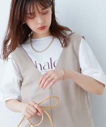 natural couture | 旬な1着 袖口ロールアップビッグロゴT(Tシャツ/カットソー)