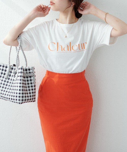 natural couture(ナチュラルクチュール)の「旬な1着 袖口ロールアップビッグロゴT(Tシャツ/カットソー・レディース・オフホワイト/ブラック/グレー/ピンク/その他2/その他1・FREE)」の12枚目の写真