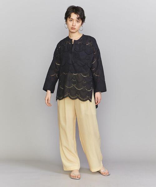 BEAUTY&YOUTH UNITED ARROWS(ビューティーアンドユースユナイテッドアローズ)の「セルロースナイロン タックイージーパンツ/ライナー付き -ウォッシャブル-(その他パンツ・レディース・ナチュラル・M/S)」の6枚目の写真