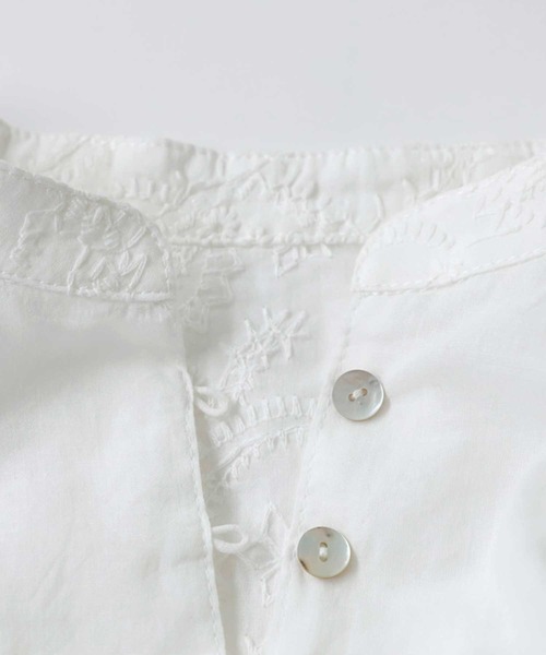 antiqua（アンティカ）の「テクニック不要！ペイズリー柄刺繍シャツ（シャツ/ブラウス・レディース・ブラック/オフホワイト・FREE）」の13枚目の写真