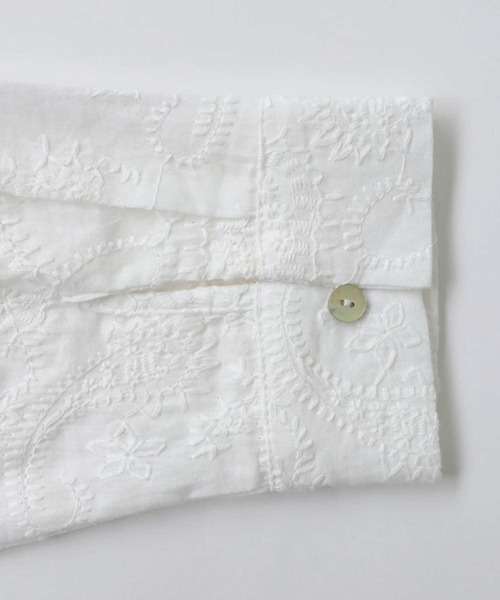 antiqua（アンティカ）の「テクニック不要！ペイズリー柄刺繍シャツ（シャツ/ブラウス・レディース・ブラック/オフホワイト・FREE）」の14枚目の写真