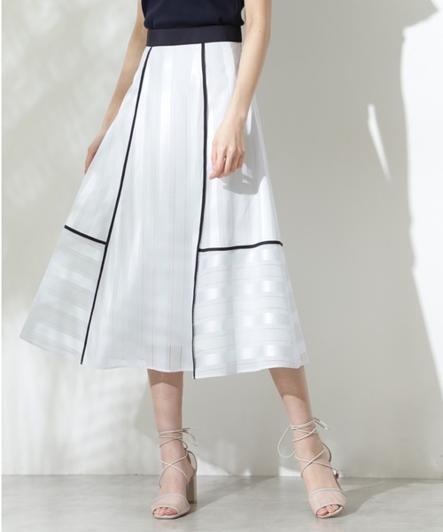 JILL STUART（ジルスチュアート）の「◆《Endy ROBE》ケニースカート（スカート・レディース・ホワイト/ブルー・2/0/4）」の2枚目の写真