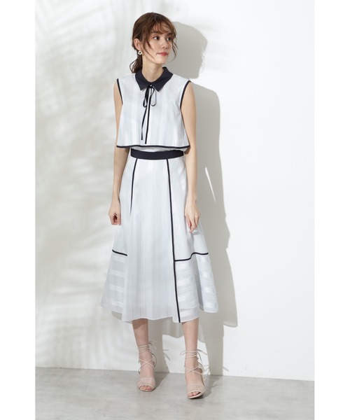 JILL STUART（ジルスチュアート）の「◆《Endy ROBE》ケニースカート（スカート・レディース・ホワイト/ブルー・2/0/4）」の12枚目の写真