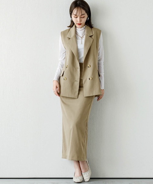 La-gemme（ラジェム）の「ダブルボタンジレとロングスカート