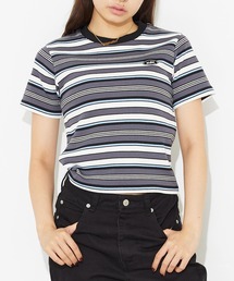 X-girl | STRIPED BABY S/S TOP/マルチボーダー　コンパクトTシャツ(Tシャツ/カットソー)