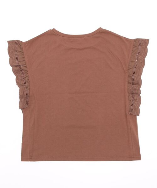 Samansa Mos2 blue（サマンサモスモスブルー）の「袖スカラップレースプルオーバー（Tシャツ/カットソー・レディース・ブラウン/オフホワイト/チャコール・ﾌﾘ-）」の19枚目の写真