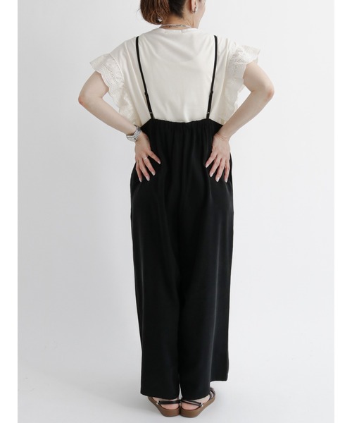 Samansa Mos2 blue（サマンサモスモスブルー）の「袖スカラップレースプルオーバー（Tシャツ/カットソー・レディース・ブラウン/オフホワイト/チャコール・ﾌﾘ-）」の4枚目の写真