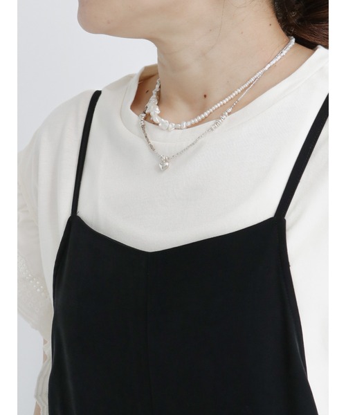 Samansa Mos2 blue（サマンサモスモスブルー）の「袖スカラップレースプルオーバー（Tシャツ/カットソー・レディース・ブラウン/オフホワイト/チャコール・ﾌﾘ-）」の20枚目の写真