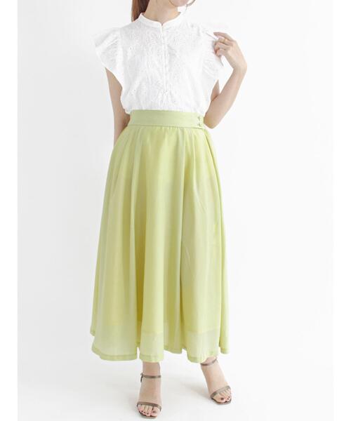 Te chichi（テチチ）の「オーバーレースラッフルスリーブブラウス（シャツ/ブラウス・レディース・ネイビー/オフホワイト/グリーン・ﾌﾘ-）」の13枚目の写真