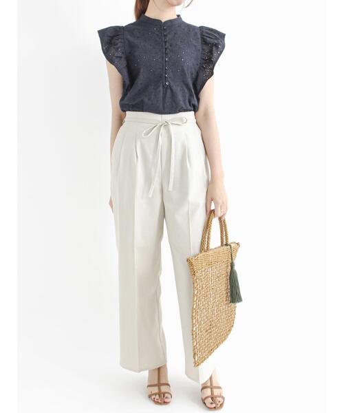 Te chichi（テチチ）の「オーバーレースラッフルスリーブブラウス（シャツ/ブラウス・レディース・ネイビー/オフホワイト/グリーン・ﾌﾘ-）」の15枚目の写真