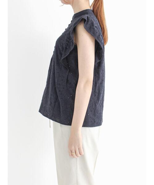 Te chichi（テチチ）の「オーバーレースラッフルスリーブブラウス（シャツ/ブラウス・レディース・ネイビー/オフホワイト/グリーン・ﾌﾘ-）」の17枚目の写真